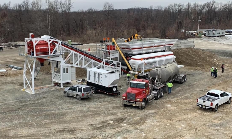 La centrale à béton mobile CONSTMACH MOBILE 120 est mise en service pour notre client à New York, aux États-Unis !