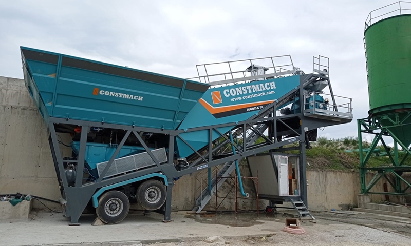 CONSTMACH MOBILE 30, la centrale à béton mobile est mise en service pour notre client en Bulgarie