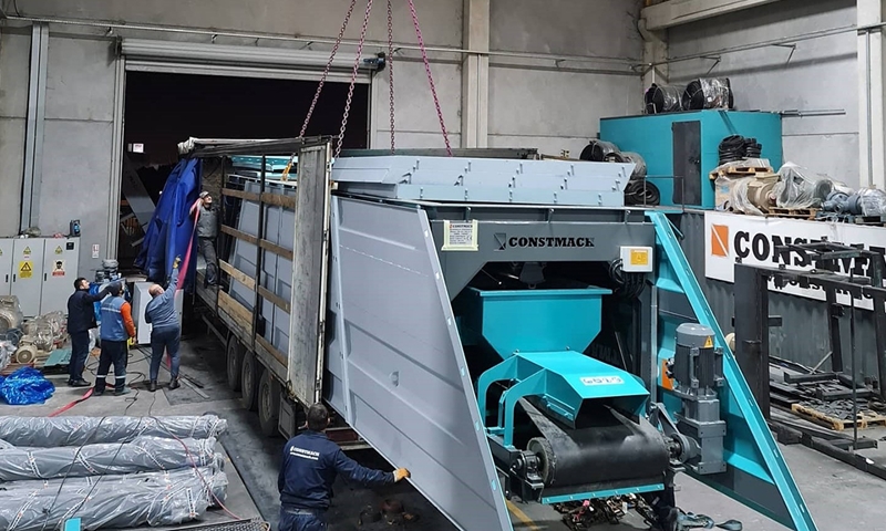 CONSTMACH COMPACT 100 compact type concrete plant is shipped for our customer in Romania