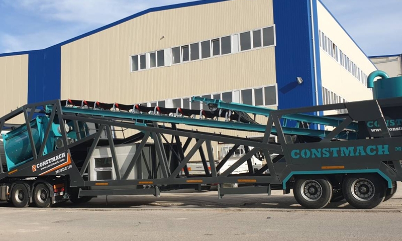 CONSTMACH MOBILE 120 mobile concrete plant is shipped for our customer in Hungary