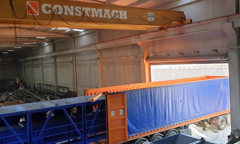 Une centrale à béton de type stationnaire de conception spéciale est expédiée pour notre client au Royaume de Bahreïn !