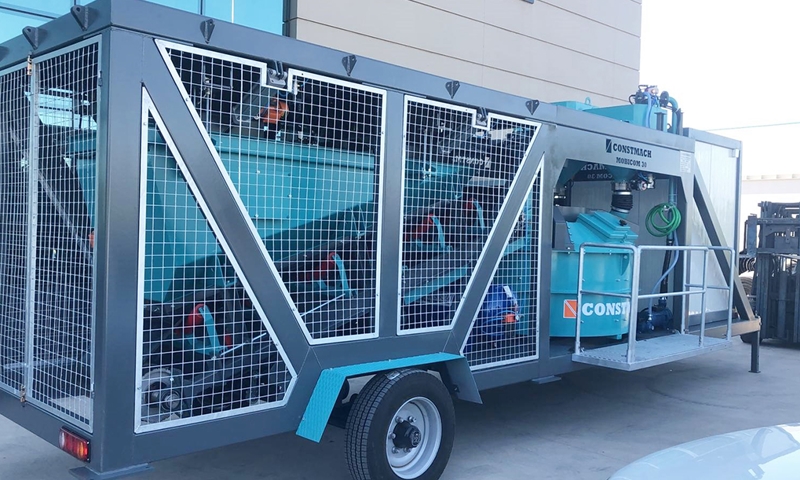 Se envía CONSTMACH MOBICOM 30, planta mezcladora de hormigón móvil y compacta para nuestro cliente en Eslovaquia