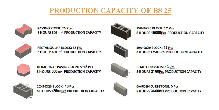 BS-25 macchina per blocchi e autobloccanti