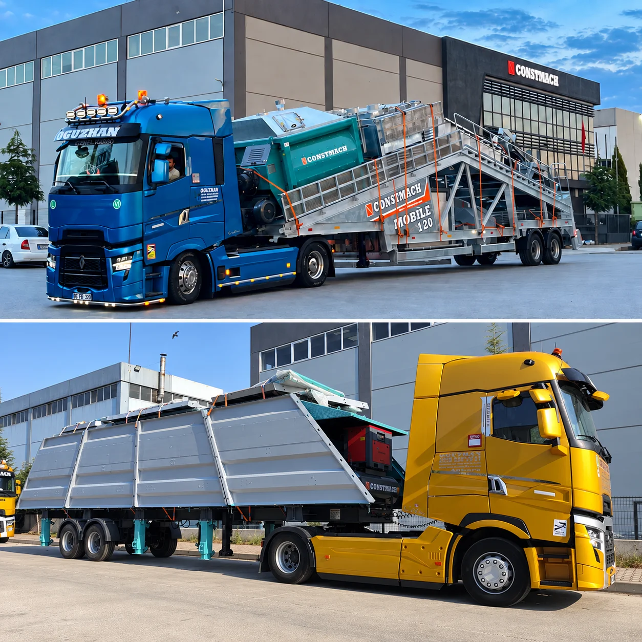 Mobile 120 | Stație de betoane mobilă – poziție de transport