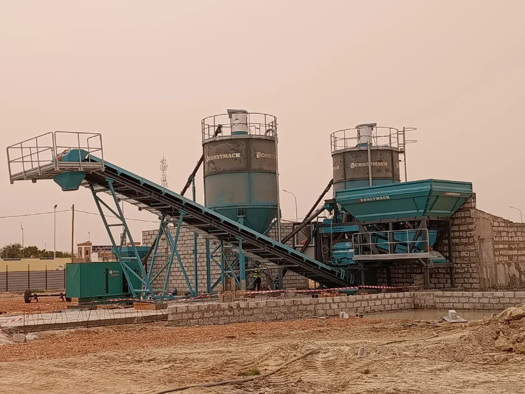 Constmach Mobicom 30 Mobile Concrete Plant Now Operating in Mauritania