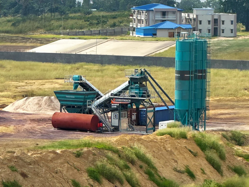 CONSTMACH Completes Mobile 100 Concrete Batching Plant Installation in Kinshasa, DRC