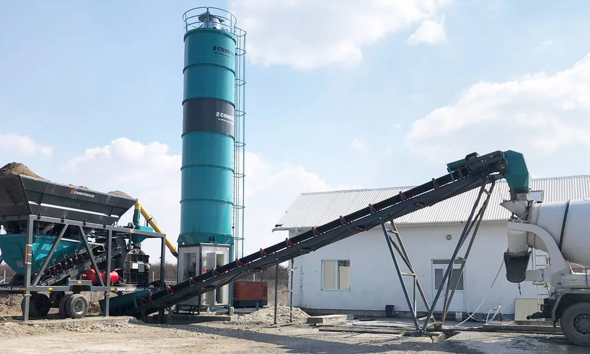CONSTMACH MOBICOM 45 Mobile Concrete Batching Plant is taken into operation for our customer in ROMANIA!