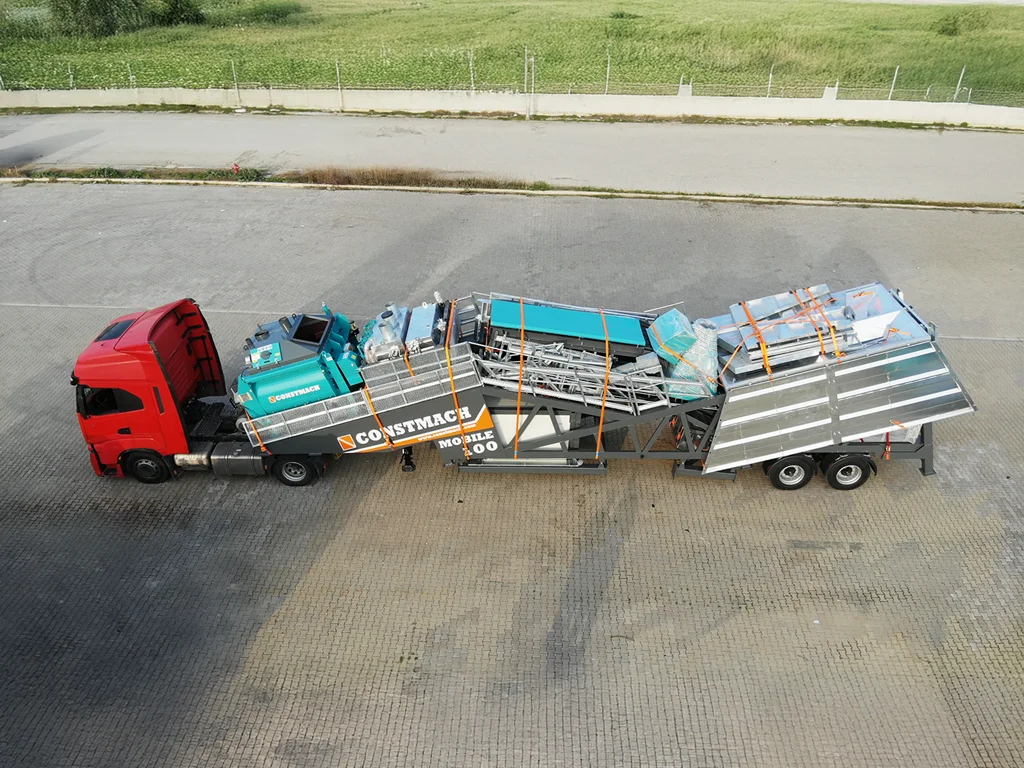 CONSTMACH Mobile 100 Concrete Batching Plant Ready for Delivery to Germany
