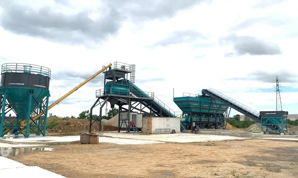 CONSTMACH Mobile 120 Concrete Batching Plant Commissioned in France