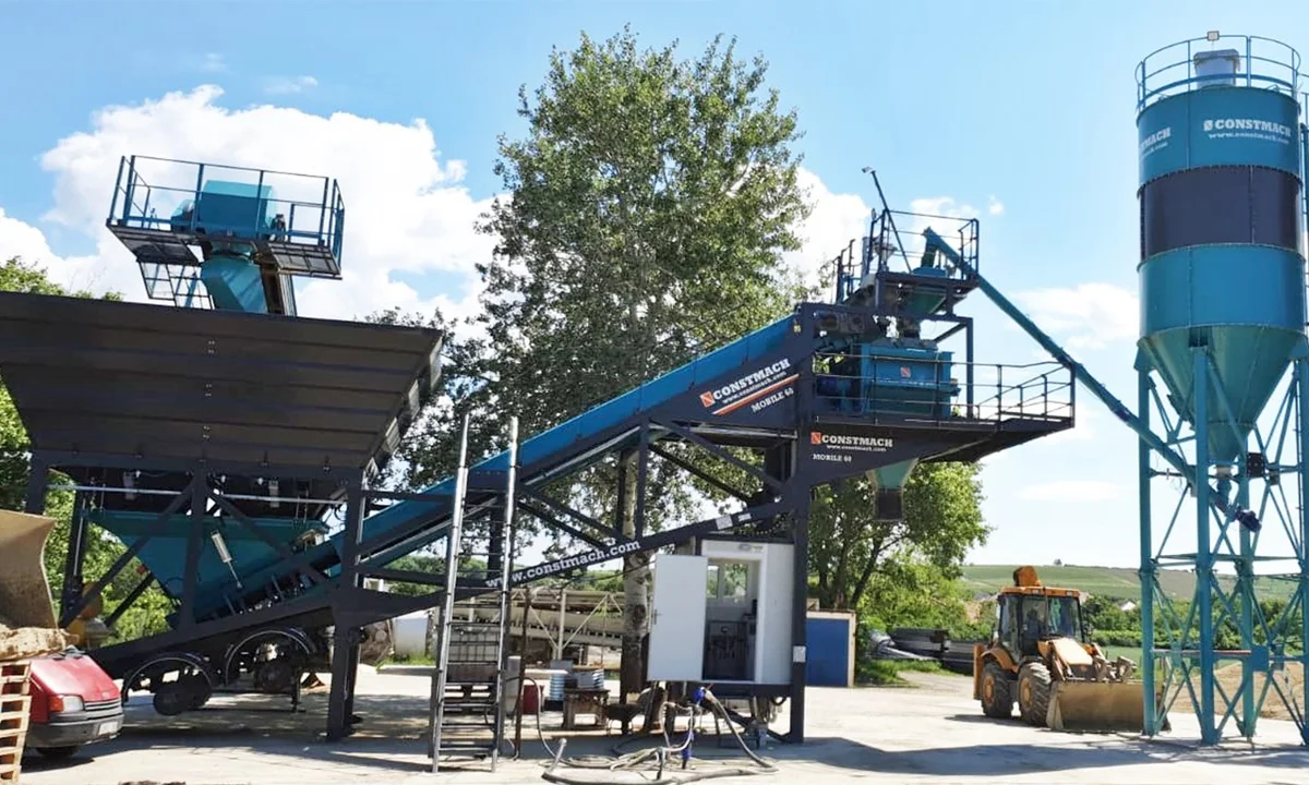 CONSTMACH Mobile 60 Concrete Batching Plant Commissioned in Hungary