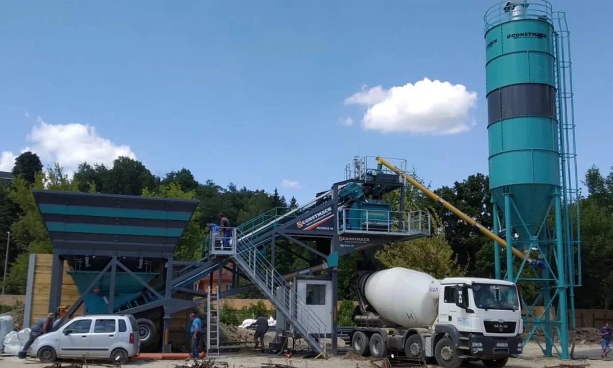 CONSTMACH Mobile 60 Concrete Batching Plant Taken Into Operation in Hungary