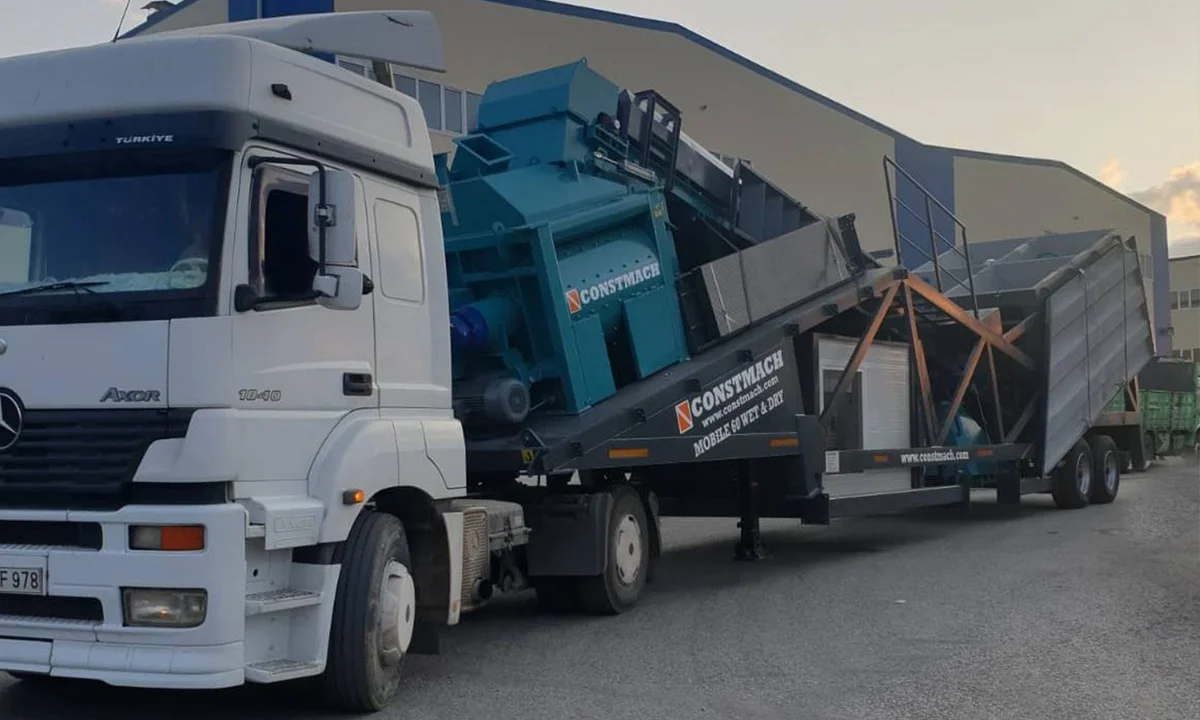 CONSTMACH Mobile 60 Wet & Dry Concrete Batching Plant Shipped to Conakry, Guinea