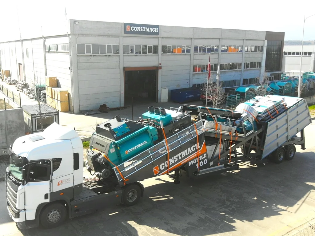 Mobile 100 Concrete Batching Plant Delivered to Burdur/Bucak Municipality