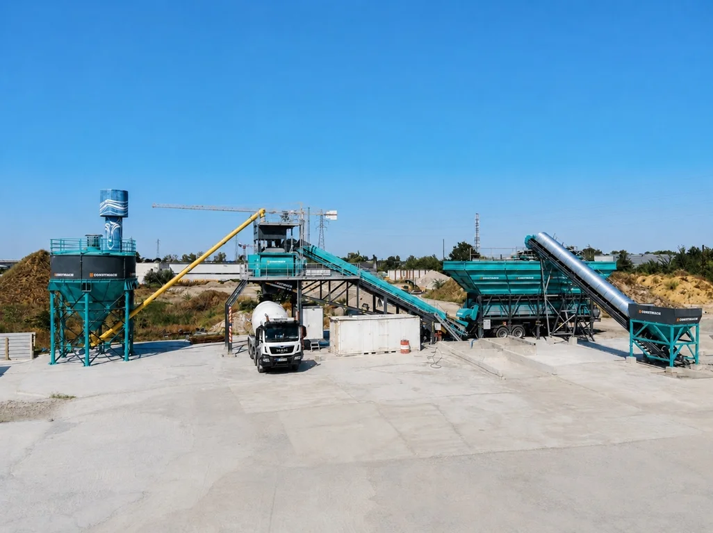 Erfolgreiche Installation der Mobile 120 Betonmischanlage in Frankreich