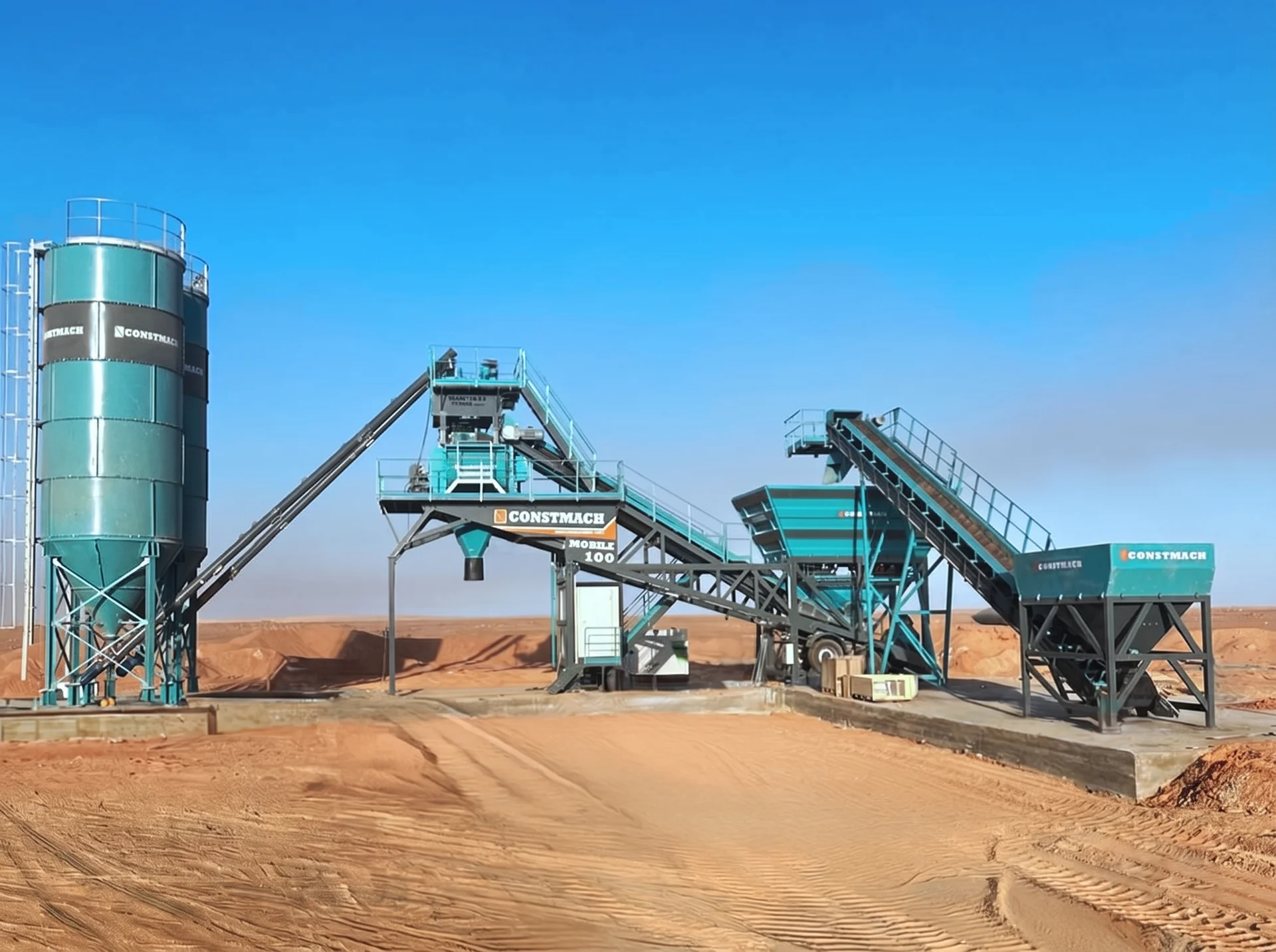MOBILE 100 / BETONMISCHANLAGE — Libya Installationsreferenz