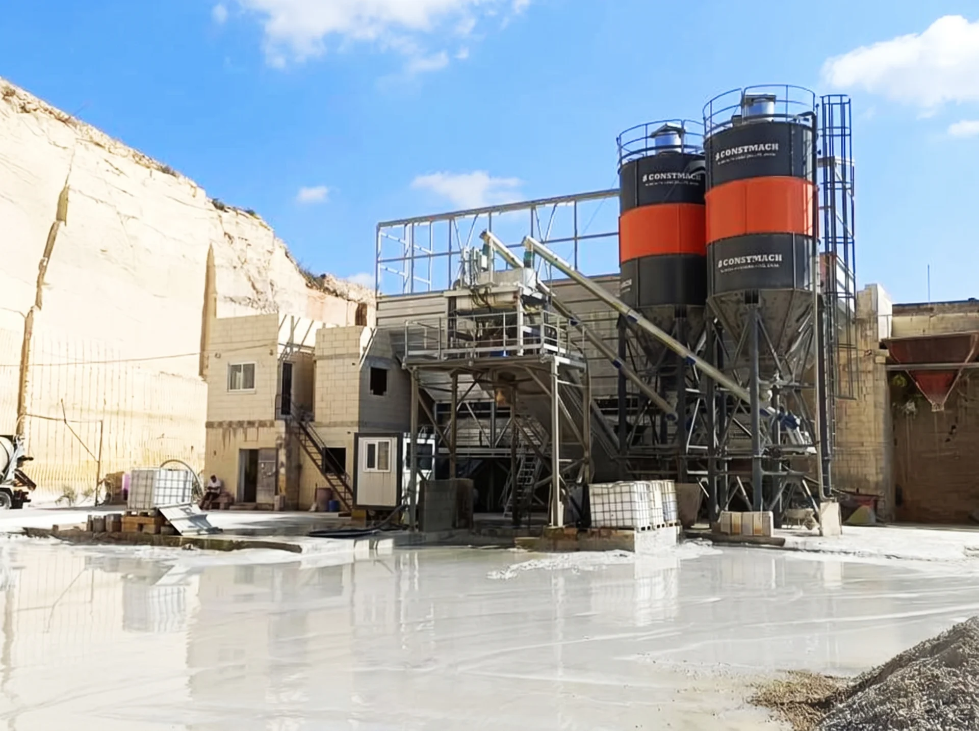 DRYMIX 100 / Betonmischanlage — Malta Installationsreferenz