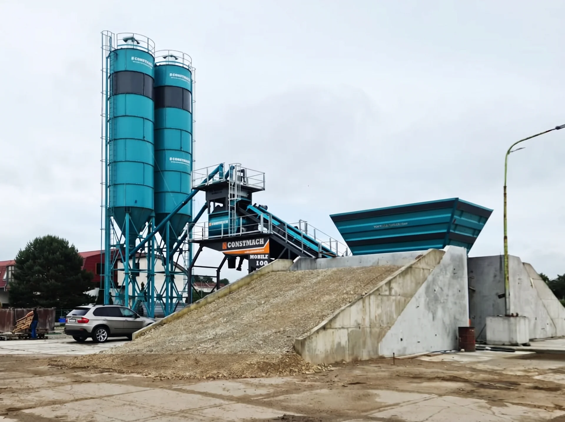 MOBILE 100 / Betonmischanlage — Slovakia Installationsreferenz